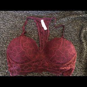 Burgundy racerback Victoria Secret bra S